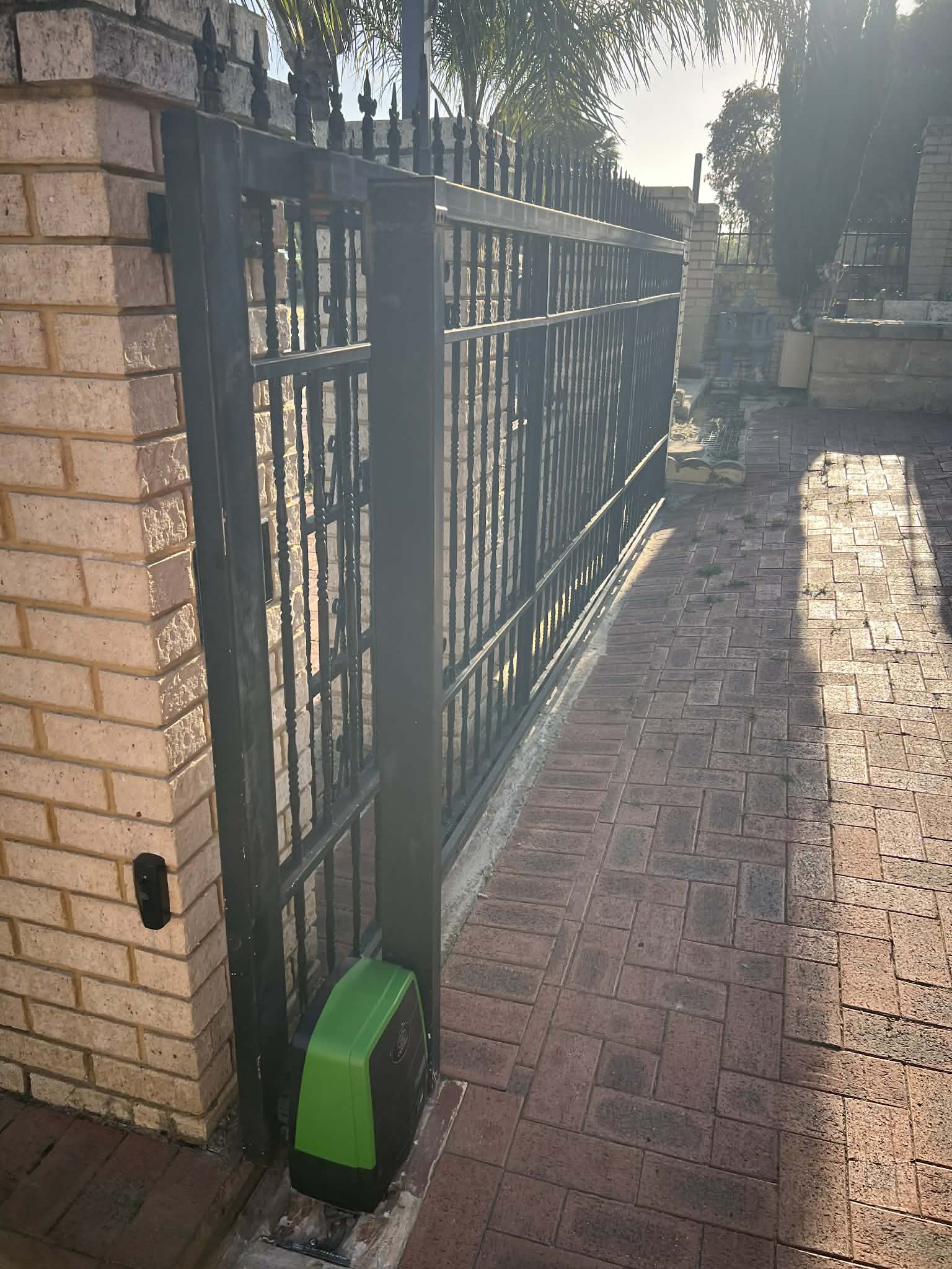 Driveway gate motor installation